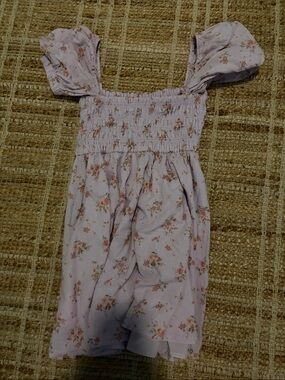 Altar'd State Lavender Floral Smocked Dress Skirt